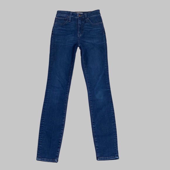 Madewell Denim - MADEWELL WOMEN CURVY HIGH-RISE SKINNY JEANS BLUE SIZE 24